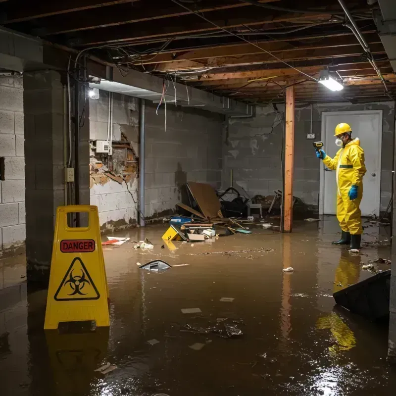 Flooded Basement Electrical Hazard in Fairview, OK Property